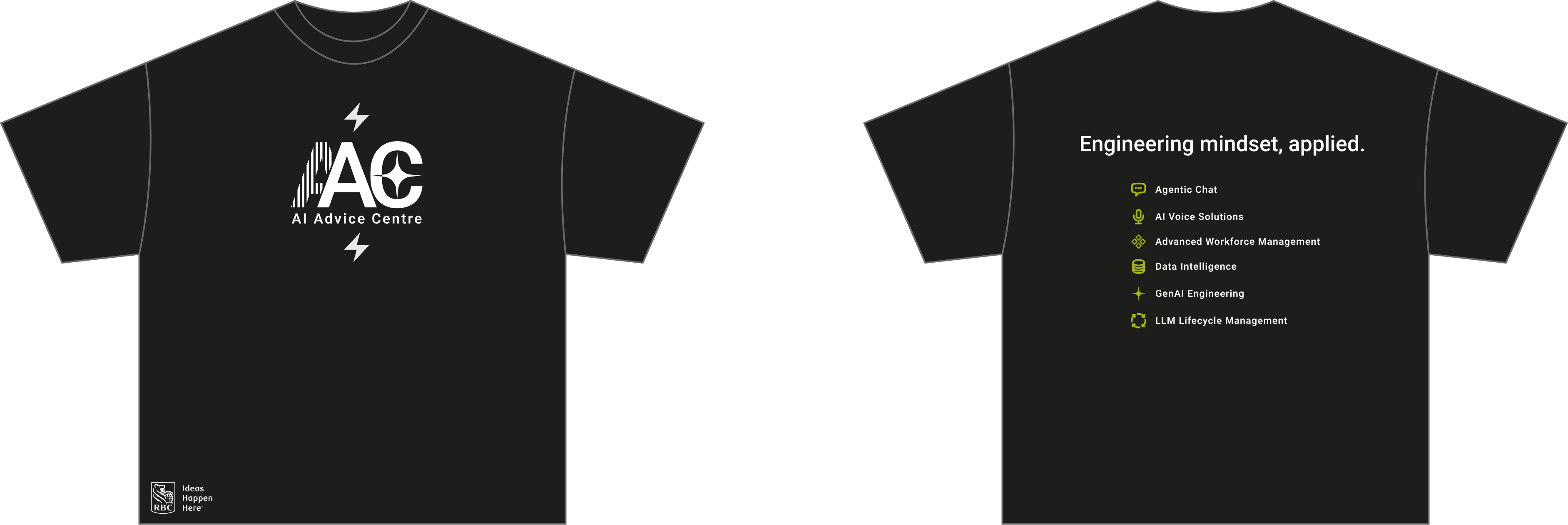 ACC t-shirt prototype — front and back design